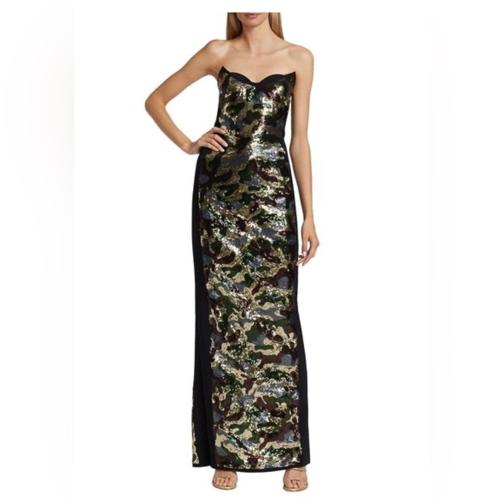 Chiara Boni Sequin Camouflage Gown